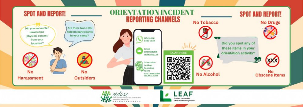 Orientation Incident Reporting Channels